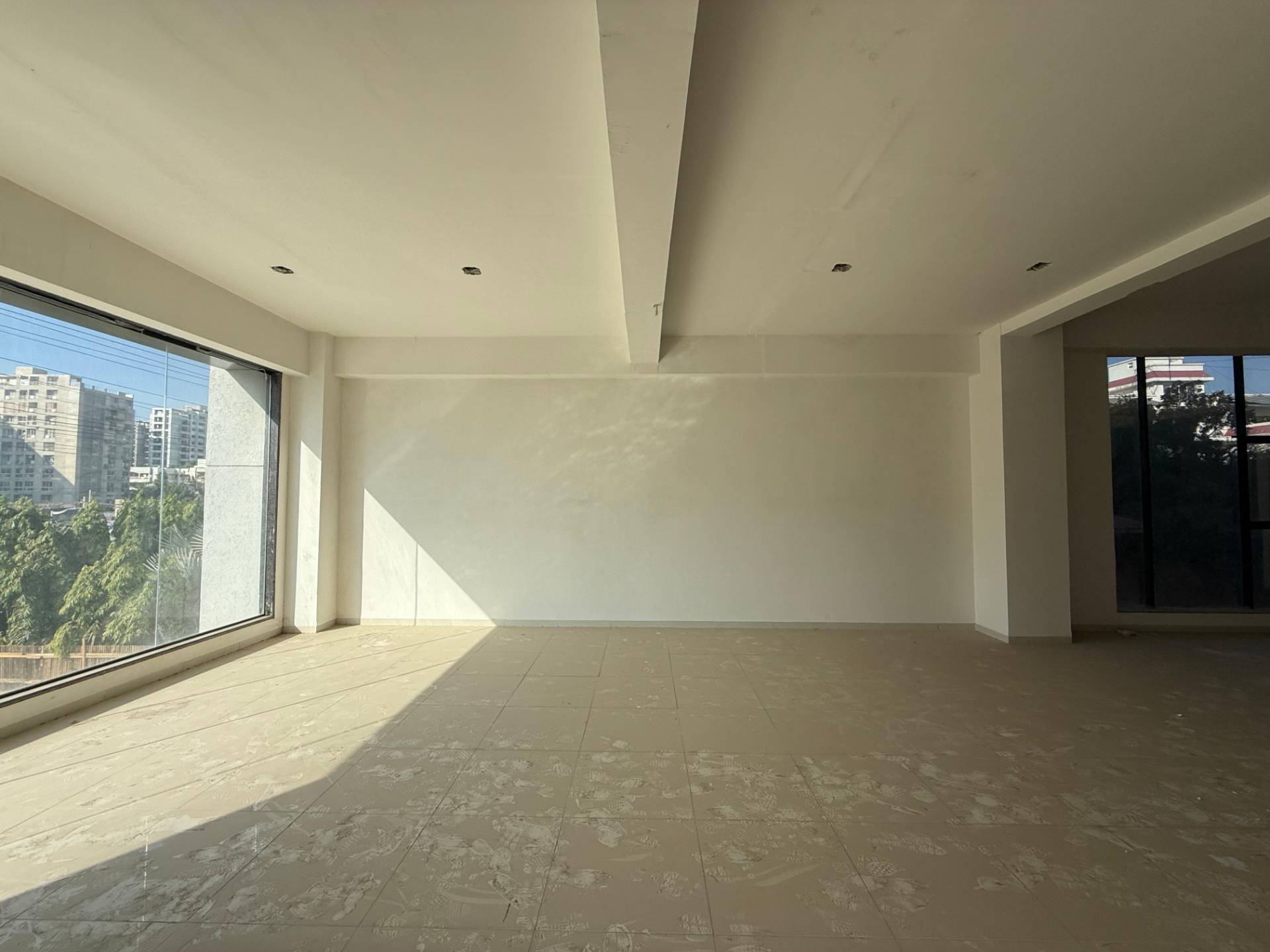Gigglehub bare shell before construction, play corner area